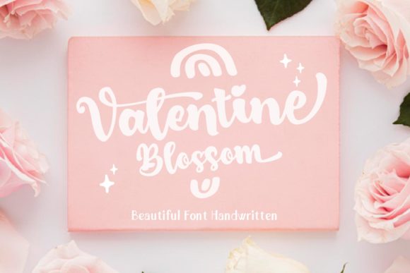 Valentine Blossom Font Poster 1