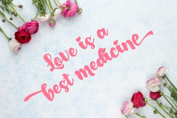 Valentine Blossom Font Poster 6