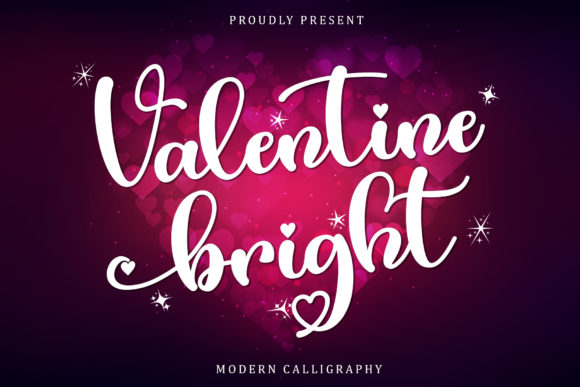 Valentine Bright Font Poster 1