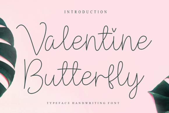 Valentine Butterfly Font Poster 1