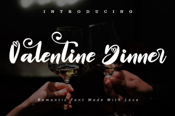 Valentine Dinner Font Poster 1