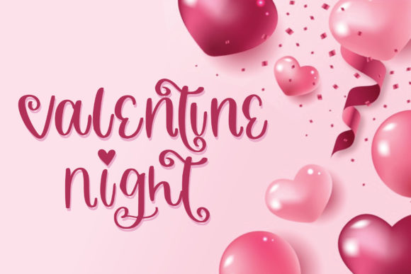 Valentine Night Font Poster 4