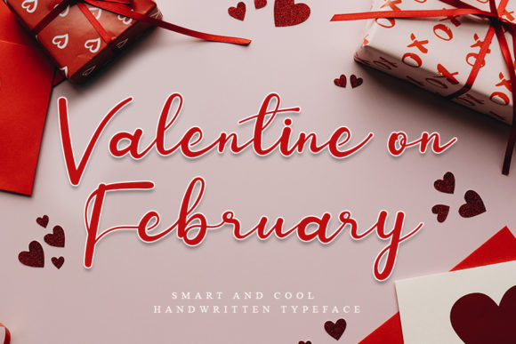 Valentine on February Font Poster 1