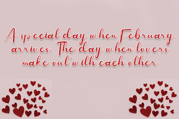 Valentine on February Font Poster 3