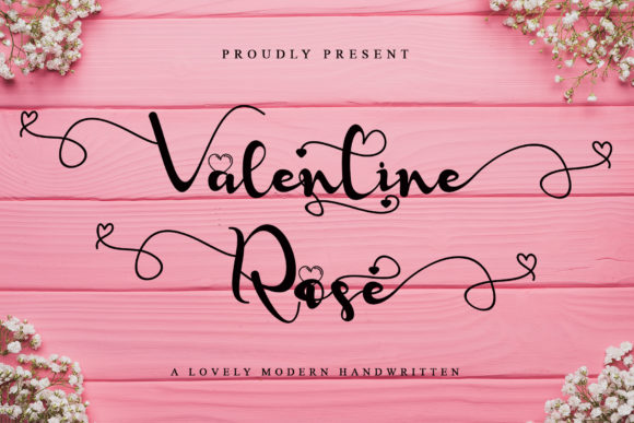 Valentine Rose Font Poster 1