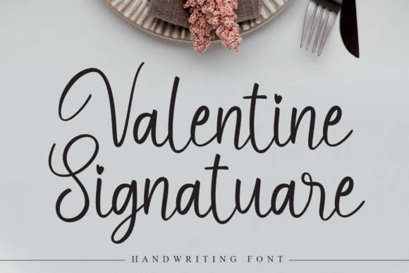 Valentine Signatuare Font Poster 1