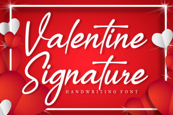 Valentine Signature Font Poster 1