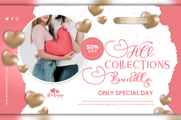 Valentine Silhouette Font Poster 3