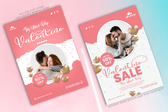 Valentine Silhouette Font Poster 4