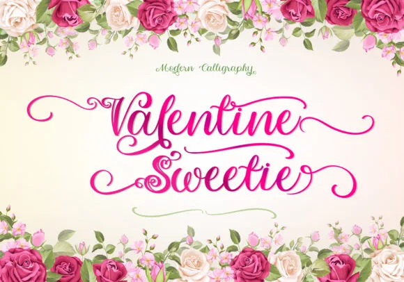 Valentine Sweetie Font Valentine Sweetie Font Poster 1