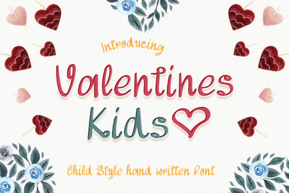 Valentines Kids Font Poster 1