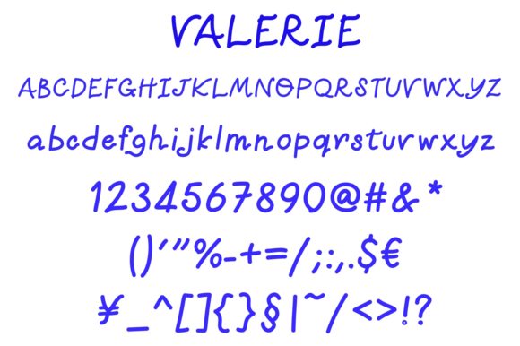 Valerie Font Poster 12