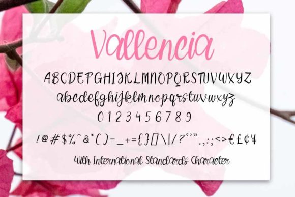 Vallencia Font Poster 3