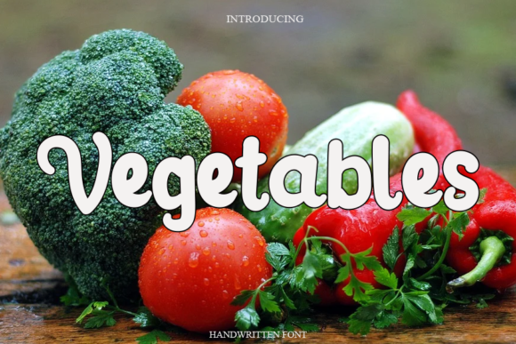 Vegetables Font Poster 1