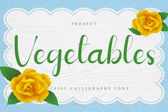 Vegetables Font Poster 1