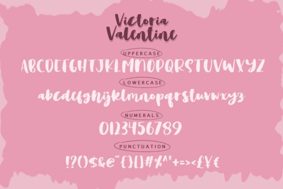 Victoria Valentine Font Poster 3