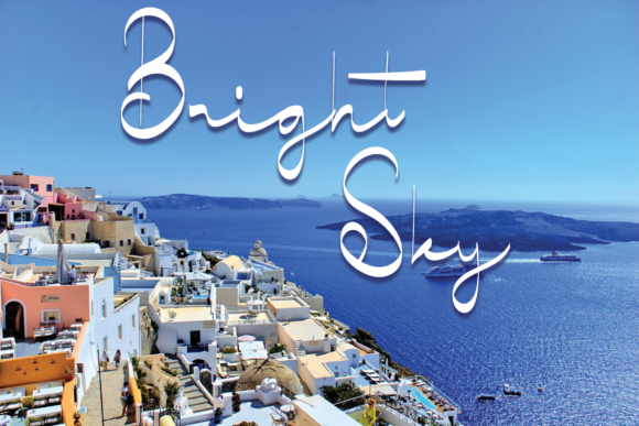 View of Santorini Font Poster 3