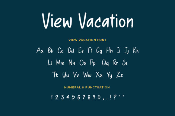 View Vacation Font Poster 2