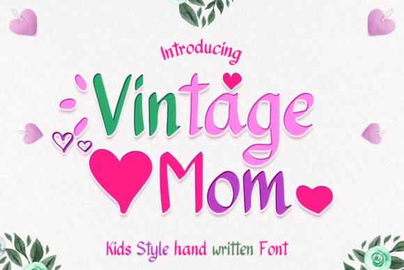 Vintage Mom Font Poster 1