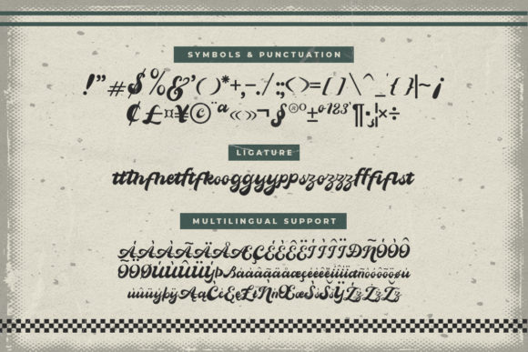 Vintage Wheel Font Poster 3