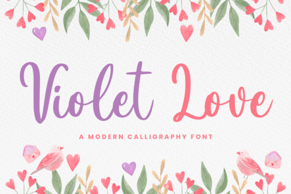 Violet Love Font Poster 1