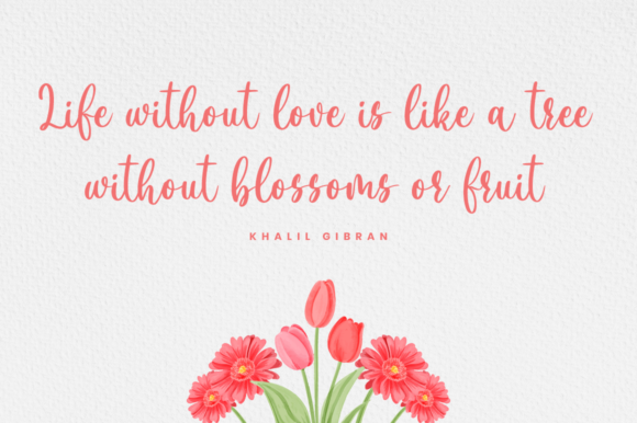 Violet Love Font Poster 4