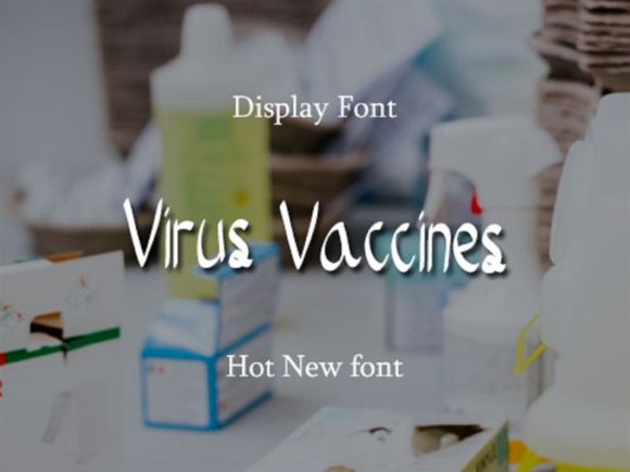 Virus Vaccines Font Poster 1