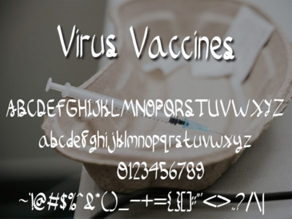 Virus Vaccines Font Poster 5