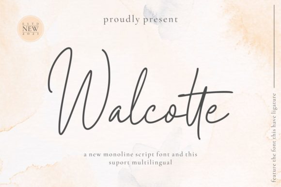 Walcotte Font Poster 1