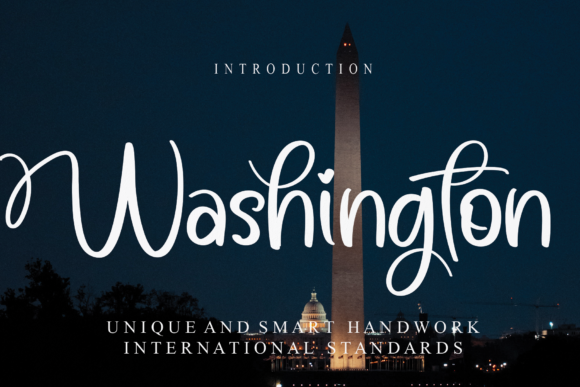 Washington Font Poster 1