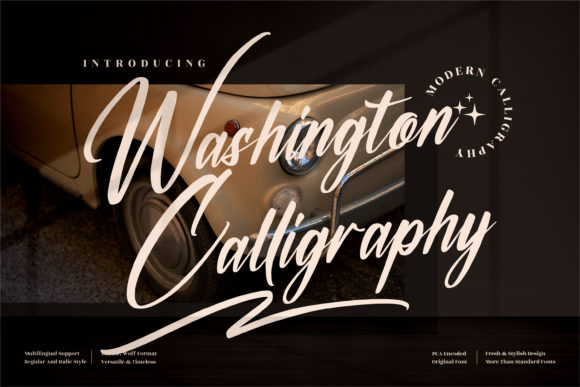 Washington Calligraphy Font Poster 1