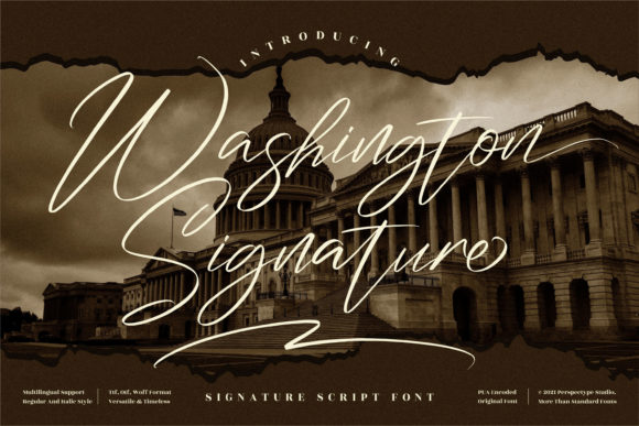 Washington Signature Font