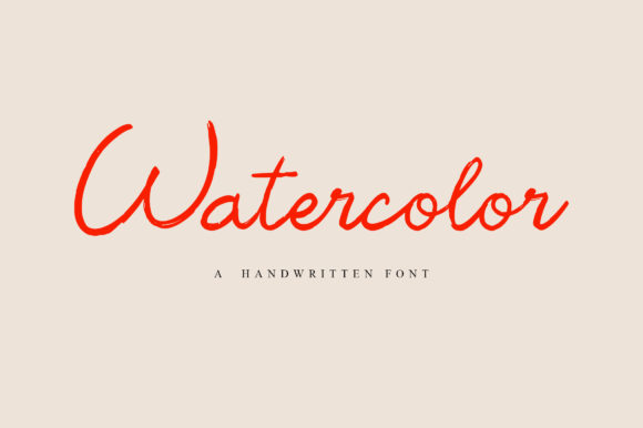 Watercolor Font Poster 1