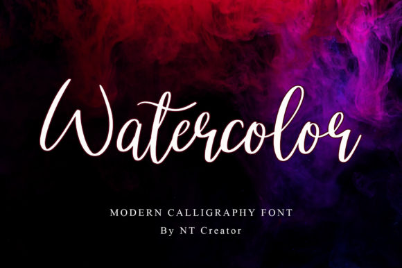 Watercolor Font Poster 1