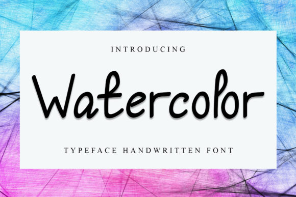 Watercolor Font Poster 1