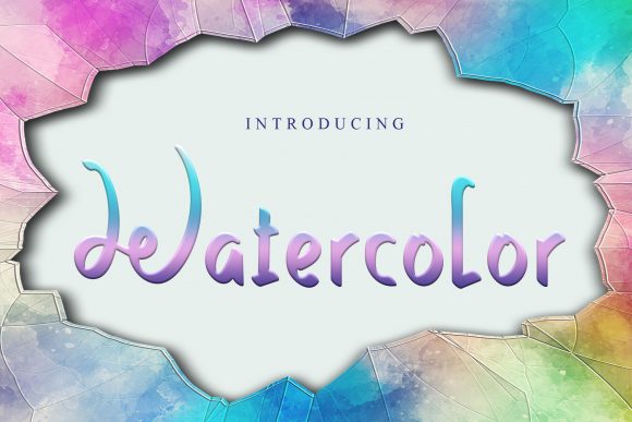 Watercolor Font Poster 1