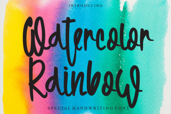 Watercolor Rainbow Font