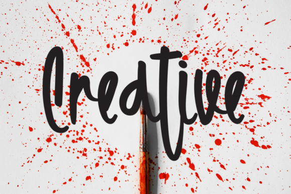Watercolor Rainbow Font Poster 4