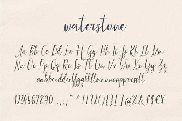 Waterstone Font Poster 2