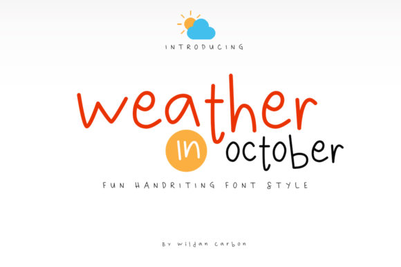 Weather in October Font Poster 1