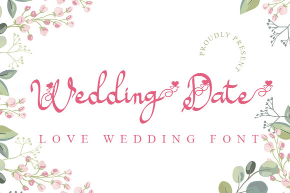 Wedding Date Font