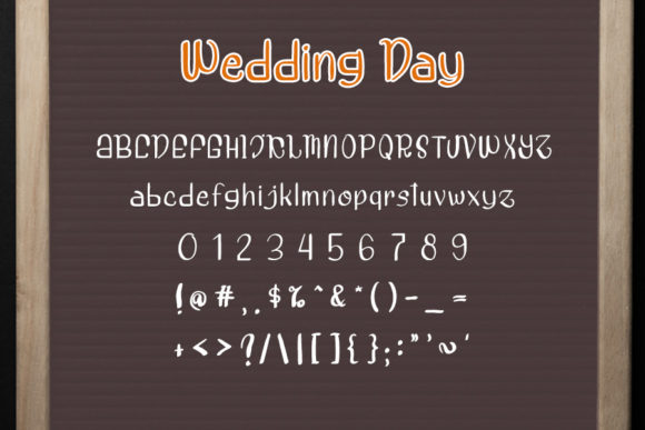 Wedding Day Font Poster 3