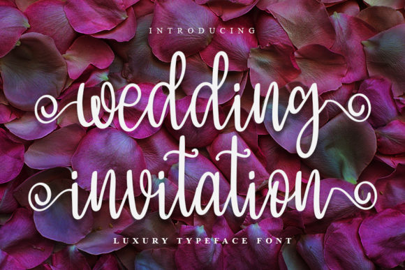 Wedding Invitation Font Poster 1