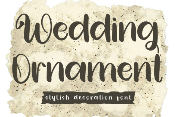 Wedding Ornament Font Poster 1