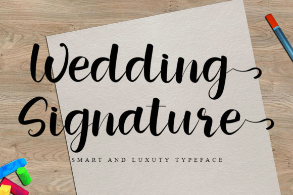 Wedding Signature Font Poster 1