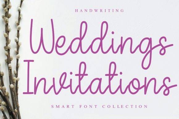 Weddings Invitations Font Poster 1