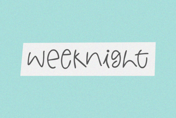 Weeknight Font Poster 1