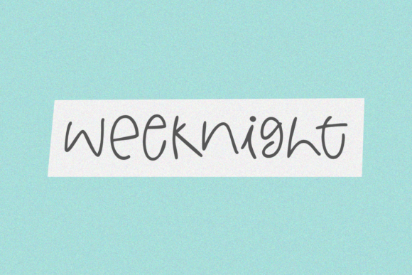 Weeknight Font