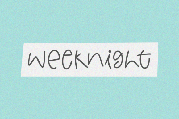Weeknight Font Weeknight Font Poster 1