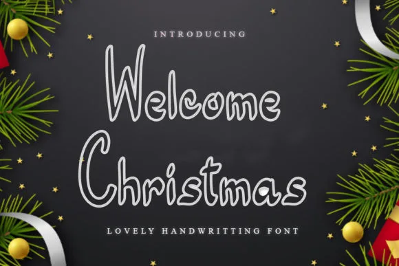 Welcome Christmas Font Welcome Christmas Font Poster 1